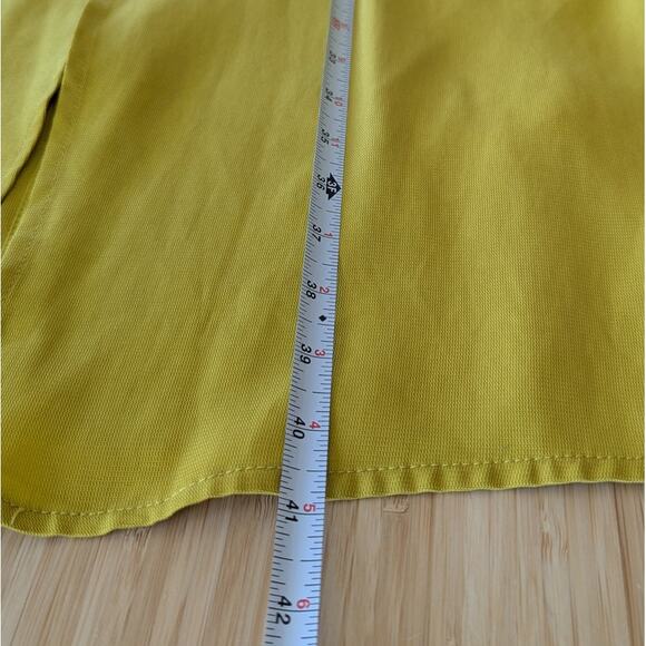 Zara Trafaluc Yellow Green Loose Fit Open Front Belt Trench Coat, size S - Picture 5 of 9